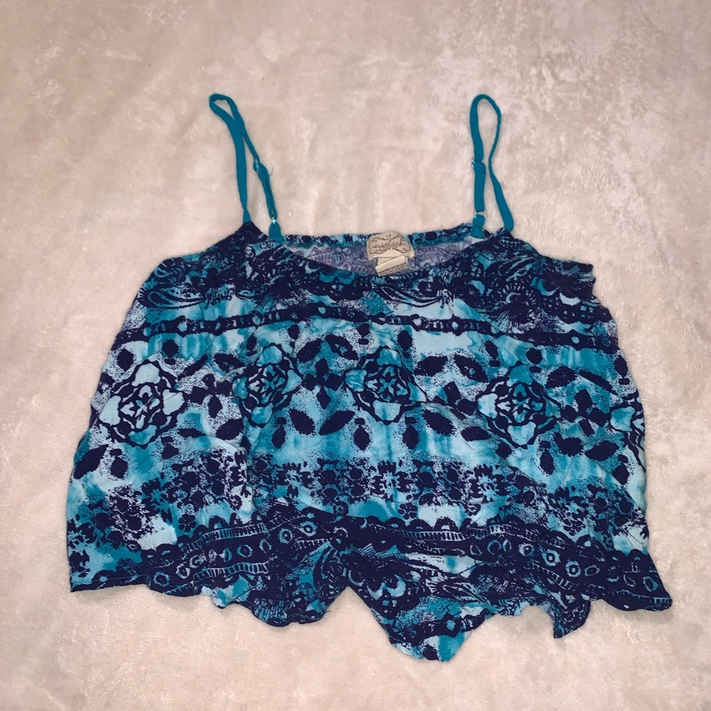 Blue crop top